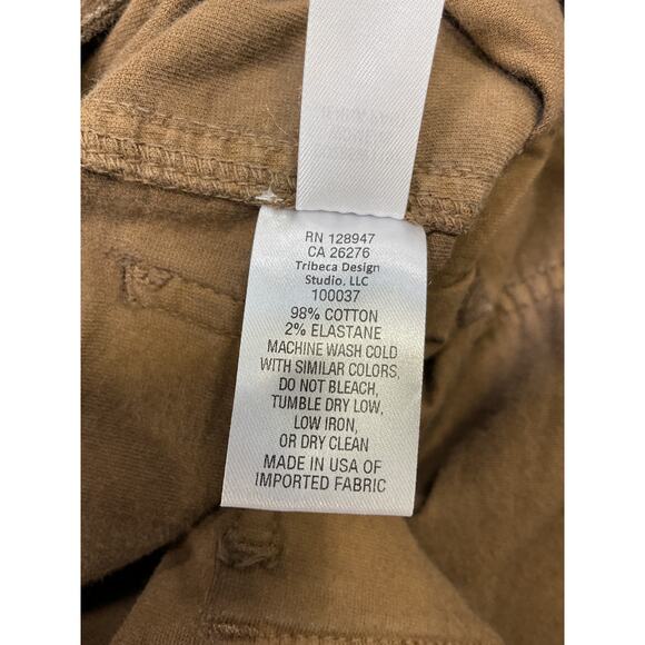 Nili Lotan 'Jenna' Brown Cotton Cropped Cotton-Blend Corduroy Slim-Leg Pants - Picture 5 of 5